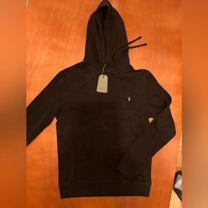 Brand new men's size medium black Ramskull hoodie from All Saints
